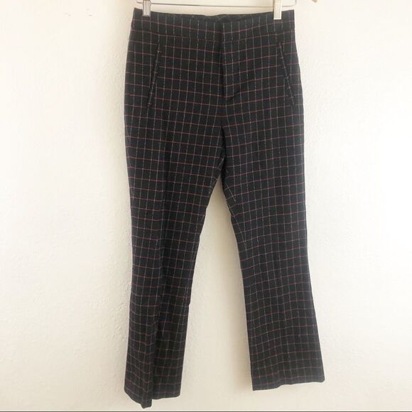Zara Pants - Zara Women Red Black Plaid Pants size XS